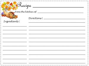 recipe cards